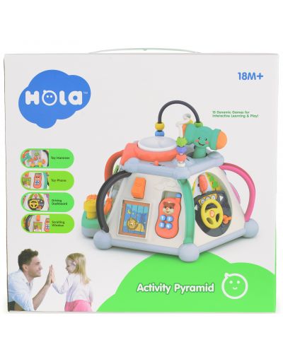 Детска играчка Hola Toys - Активен център, Пирамида - 1