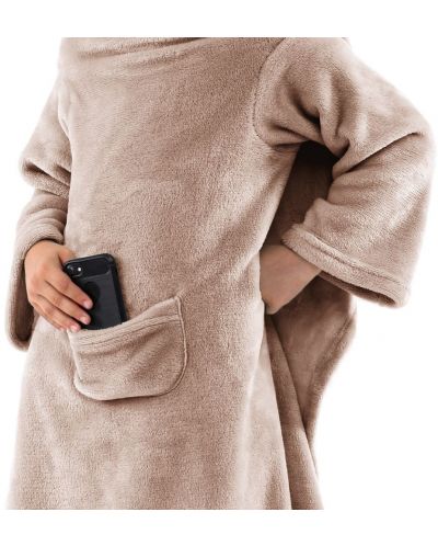 Детско одеяло с ръкави DecoKing - Lazykids, 90 x 105 cm, бежово - 2