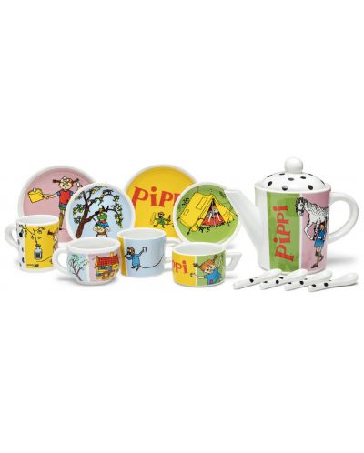Детски порцеланов сервиз за чай Pippi - Пипи Дългото чорапче - 1