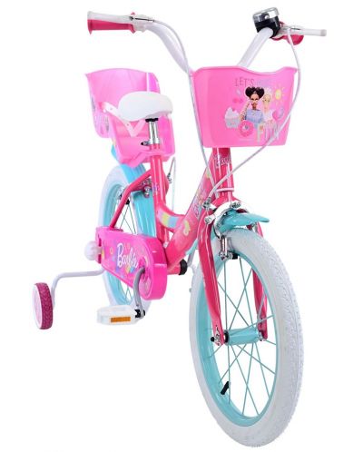 Детски велосипед с помощни колела E&L cycles - Barbie, 16'' - 4