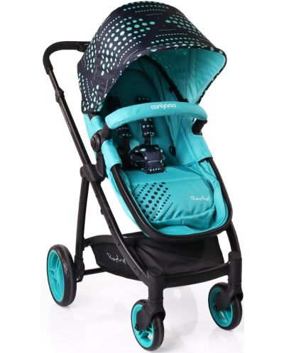Детска комбинирана количка Cangaroo - Rachel, сини точки - 2