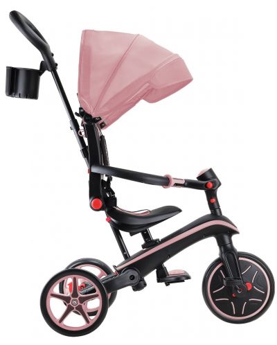 Детска сгъваема триколка 4 в 1 Globber - Explorer Trike Foldable, розова - 4