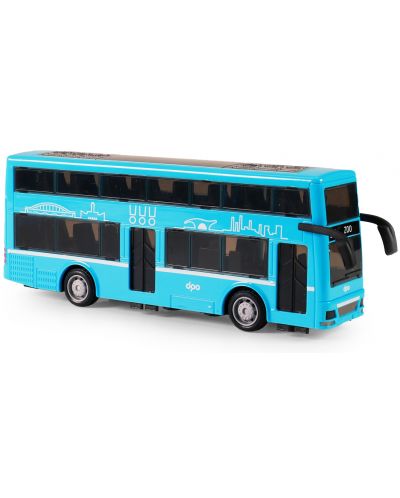 Детска играчка Rappa - Двуетажен автобус, 19 cm, син - 1