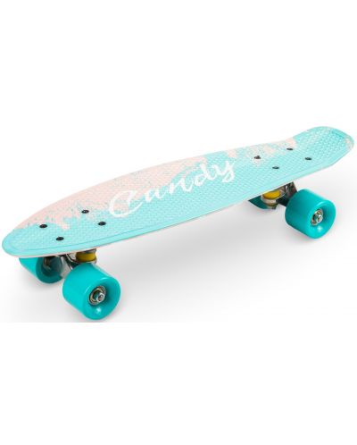 Детски скейтборд Qkids - Galaxy, розови пера - 1