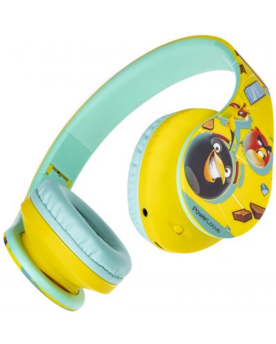 Детски слушалки PowerLocus - P2 Kids Angry Birds, безжични, зелени/жълти - 4
