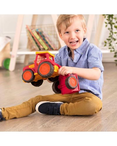 Детска играчка Battat - Трактор с ремарке, червен - 5