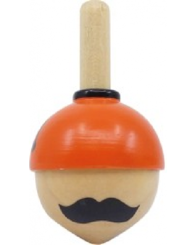 Детска играчка Svoora - Гъркът, дървен пумпал Spinning Hats - 1