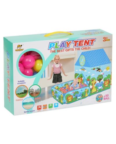 Детска палатка с двор за игра 2 в 1 Ittl - с 50 топки - 8