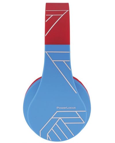 Детски слушалки с микрофон PowerLocus - P1, безжични, червени - 3