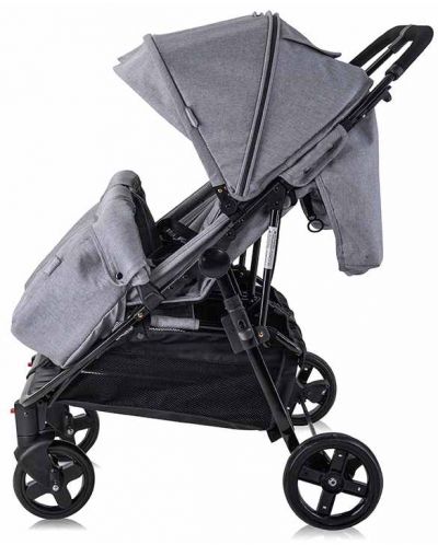 Детска количка за близнаци Lorelli - Duo, Cool grey - 5
