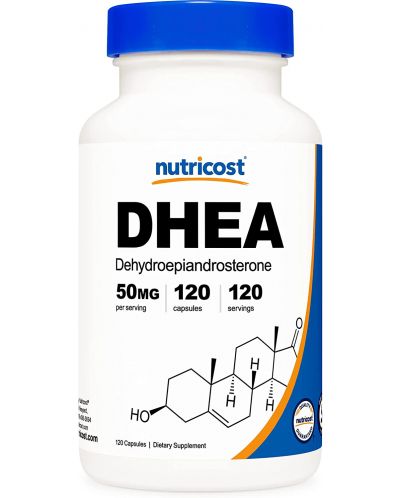 DHEA, 50 mg, 120 капсули, Nutricost - 1