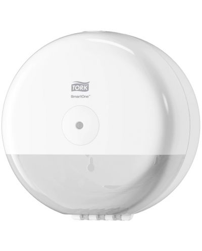 Диспенсър за тоалетна хартия Tork - Smart One Mini, T9, 21.9 х 15.6 х 21.9 cm, бял - 1