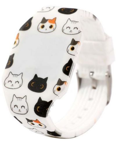 Дигитален часовник I-Total Cats - Бял - 1