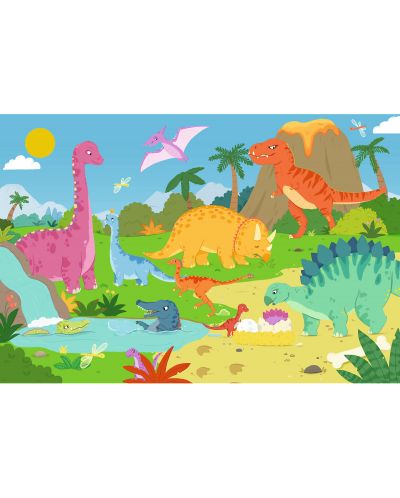 Пъзел Trefl от 24 макси части - В света на динозаврите - 1