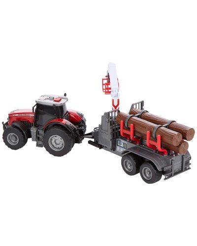 Детска играчка Dickie Toys Farm - Трактор за дърва Massey Ferguson 8737 - 2
