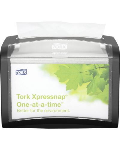 Диспенсър за салфетки за маса Tork - Xpressnap, N4, 20 x 14.1 x 16.9 cm, черен - 2