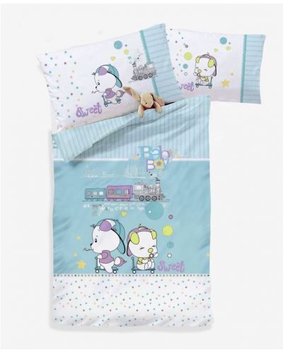 Спален комплект Dizain Baby - Син, 3 части, 60 х 120