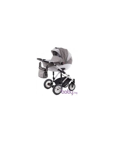 Dizain Baby комбинирана количка 2 в 1 Naomi плетенa бежов сив