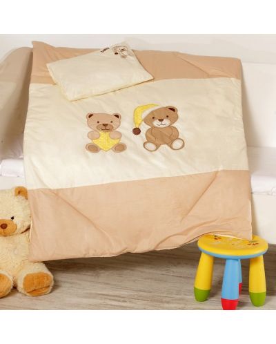 Спален комплект Dizan Baby - Мече, капучино, 3 части, ранфорс, 70 х 140 cm