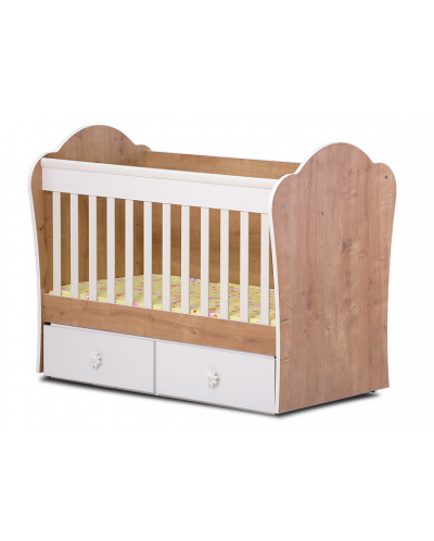 Dizain Baby Легло Тони 60/120 Фрезе натурал+бял
