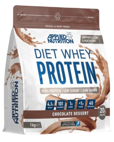 Diet Whey Protein, шоколад, 1 kg, Applied Nutrition - 1