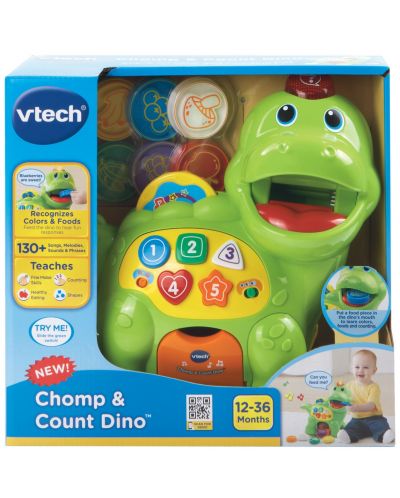 Детска играчка Vtech - Динозавър, нахрани ме, за дърпане - 5