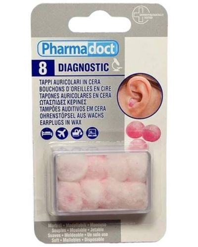 Diagnostic Восъчни тапи за уши, 8 броя, Pharmadoct - 1