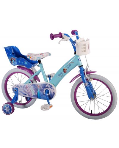 Детски велосипед с помощни колела E&L Cycles - Дисни Frozen, 16 инча - 1