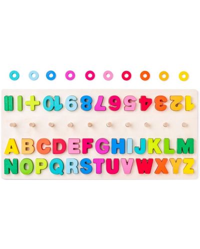 Дидактическа дъска с букви и цифри Woody - 3