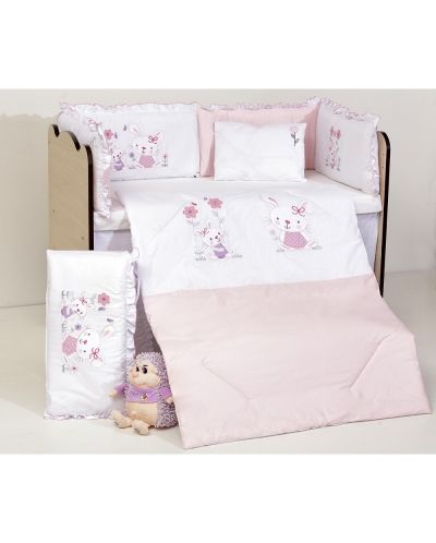 Спален комплект Dizain Baby - Зайчета,10 части, бродерия, 70 х 140 cm