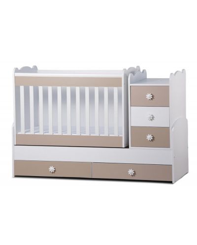 Dizain Baby Легло Лейди 65/165 Бял + Капучино Доставка + 20лв.