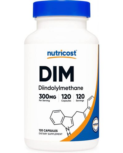 DIM, 300 mg, 120 капсули, Nutricost - 1