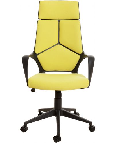 Директорски стол - Force Black, жълт - 1