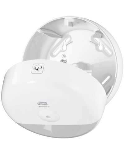 Диспенсър за тоалетна хартия Tork - Smart One Mini, T9, 21.9 х 15.6 х 21.9 cm, бял - 4
