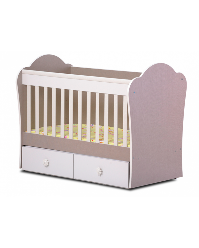Dizain Baby Легло Тони 60/120 Фрезе текстил+бял