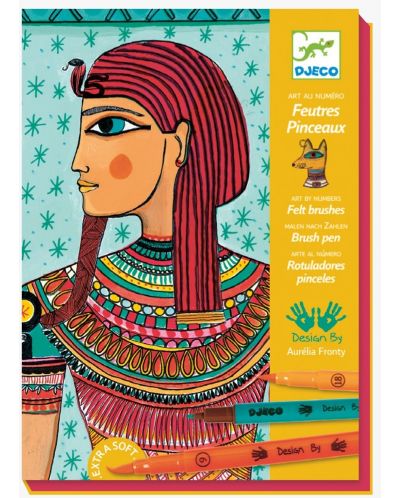Комплект за оцветяване Djeco – Египетско изкуство - 1