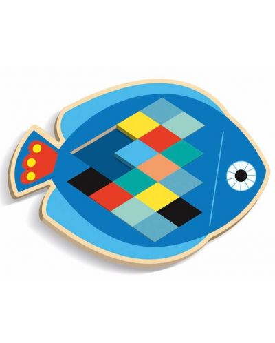 Забавна детска игра Djeco – Довърши мозайката-рибка - 2