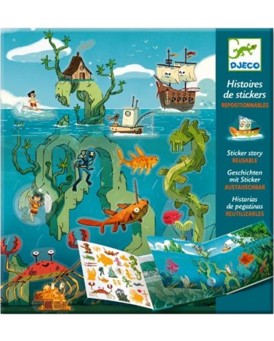 Истории със стикери Djeco - Приключения в морето - 1