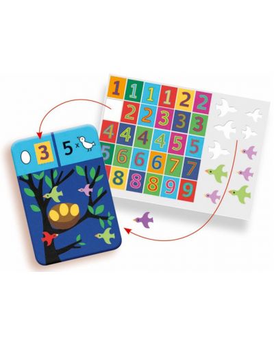 Образователна игра със стикери Djeco – Edu Stick, Научи се да броиш - 2