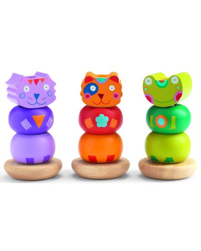 Дървена играчка - низанка Djeco - Кику-микс