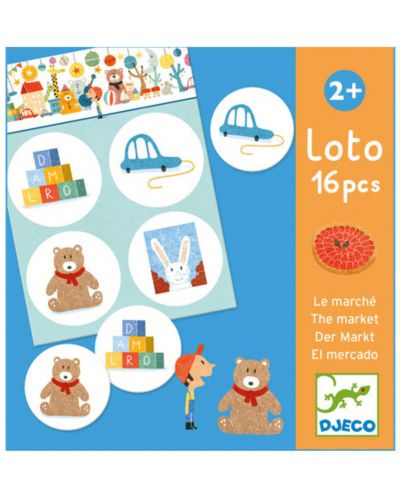 Детска образователна игра Djeco - Лото пазар - 1