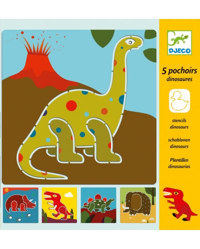 Детски шаблони за рисуване Djeco – Динозаври - 1