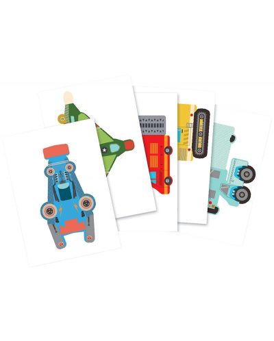 Хартиени играчки Djeco – Камиони, 5 броя - 2