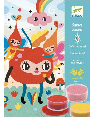 Комплект за рисуване с пясък Djeco - Deliciously Cute - 1