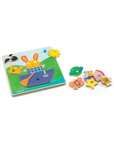 Забавна игра с дървени елементи Djeco - Креативно табло