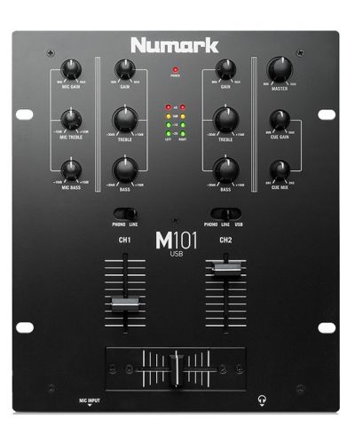 DJ миксер Numark - M101 USB, черен - 1
