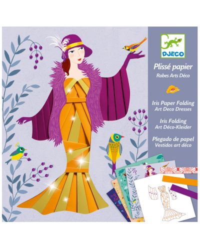 Детски комплект Направи сам от хартия Djeco – Разноцветни рокли - 1