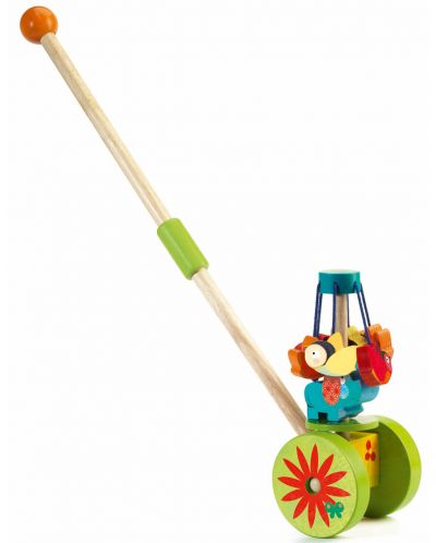 Дървена играчка за бутане Djeco – Въртележка - 2
