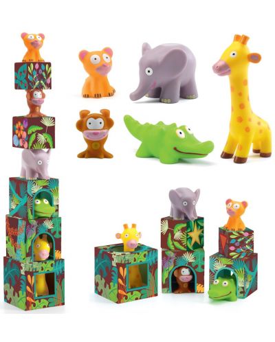 Кубчета с животни Djeco – Макси джунгла - 2