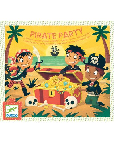 Детски парти игри Djeco - Pirate Party, 5 игри
